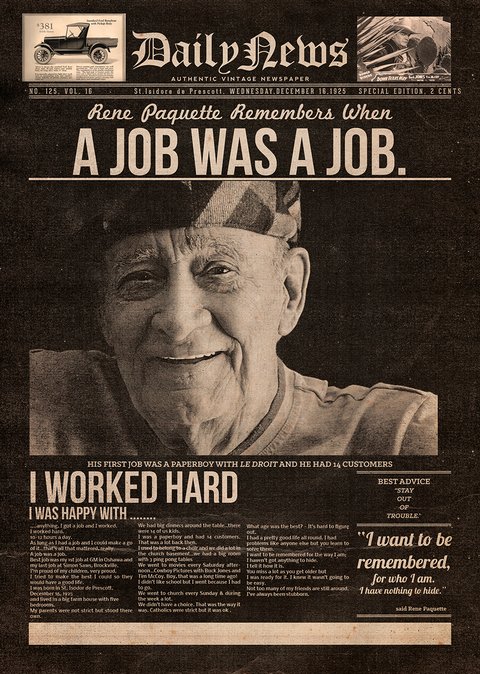 Dad Vintage NewsPaper